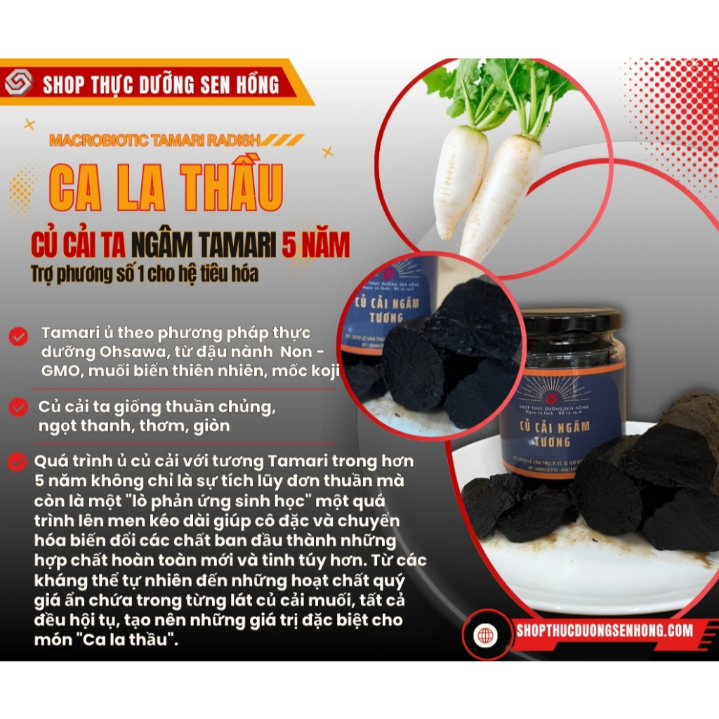 Ca la thầu (200gr) củ cải ngâm tương tamari lâu năm