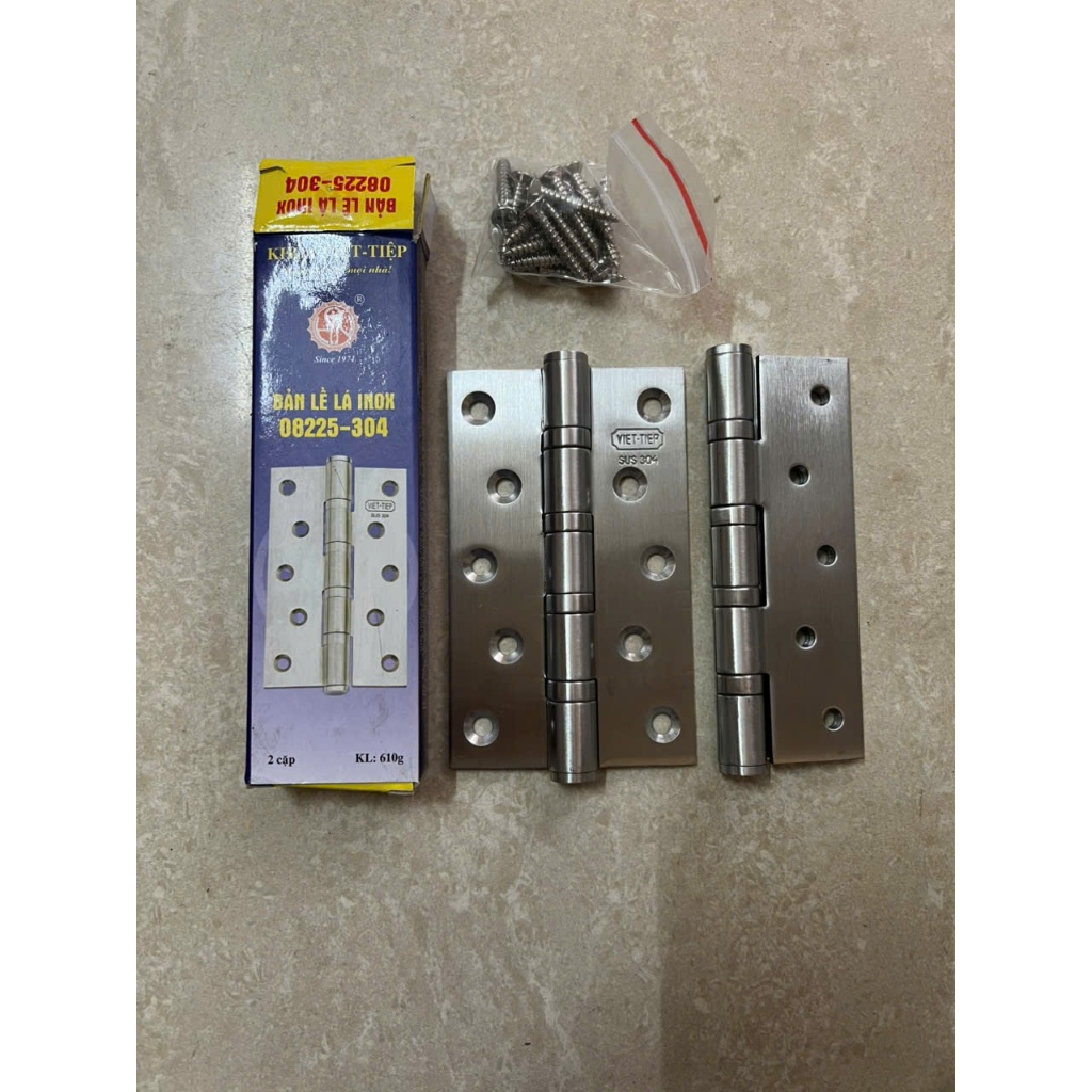 Bản lề lá Việt Tiệp 08225 (304) kèm ốc vít