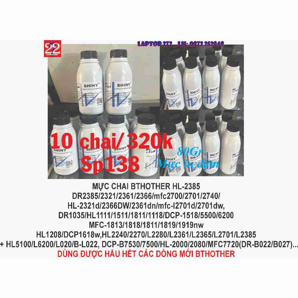 MỰC CHAI BTHOTHER HL-2385 DR2385/2321/2361/2366/mfc2700/2701/2740/HL-2321d/2366DW/2361dn/mfc-l2701d/