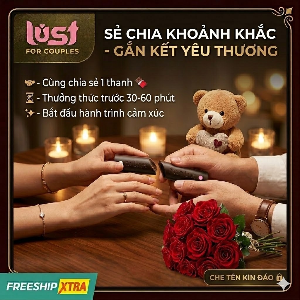 [CHÍNH HÃNG] Lust Chocolate - Socola Sâm Ngọc Linh Tăng Cường Cảm Xúc Nam Nữ
