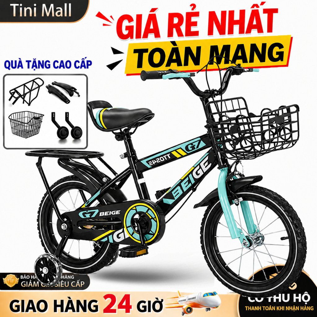 xe đạp trẻ em Beige,xe đạp,xe đạp cho bé,xe đạp thể thao trẻ em 8-12 tuổi