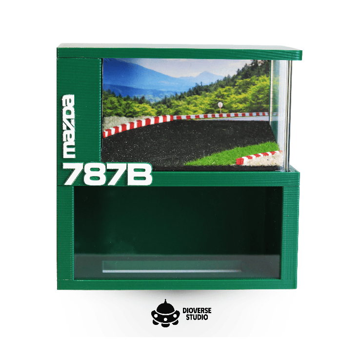 HỘP ĐÈN TRẦN TRƯNG BÀY XE MÔ HÌNH MAZDA 787B - HÃNG POPRACE 1:64 – LED CAO CẤP |DIORAMA TRANG TRÍ