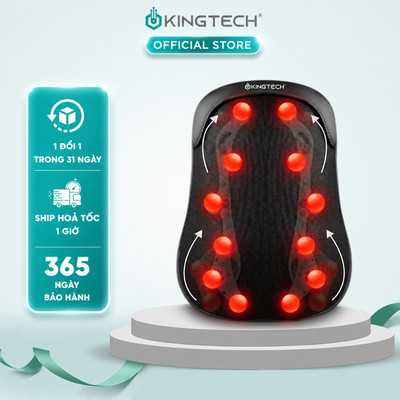 Đệm Massage Lưng Cao Cấp KINGTECH KC-300 - Công Nghệ Mát Xa Chuyên Sâu 2D-3D Kết Hợp Nhiệt Hồng Ngoại - Chính Hãng