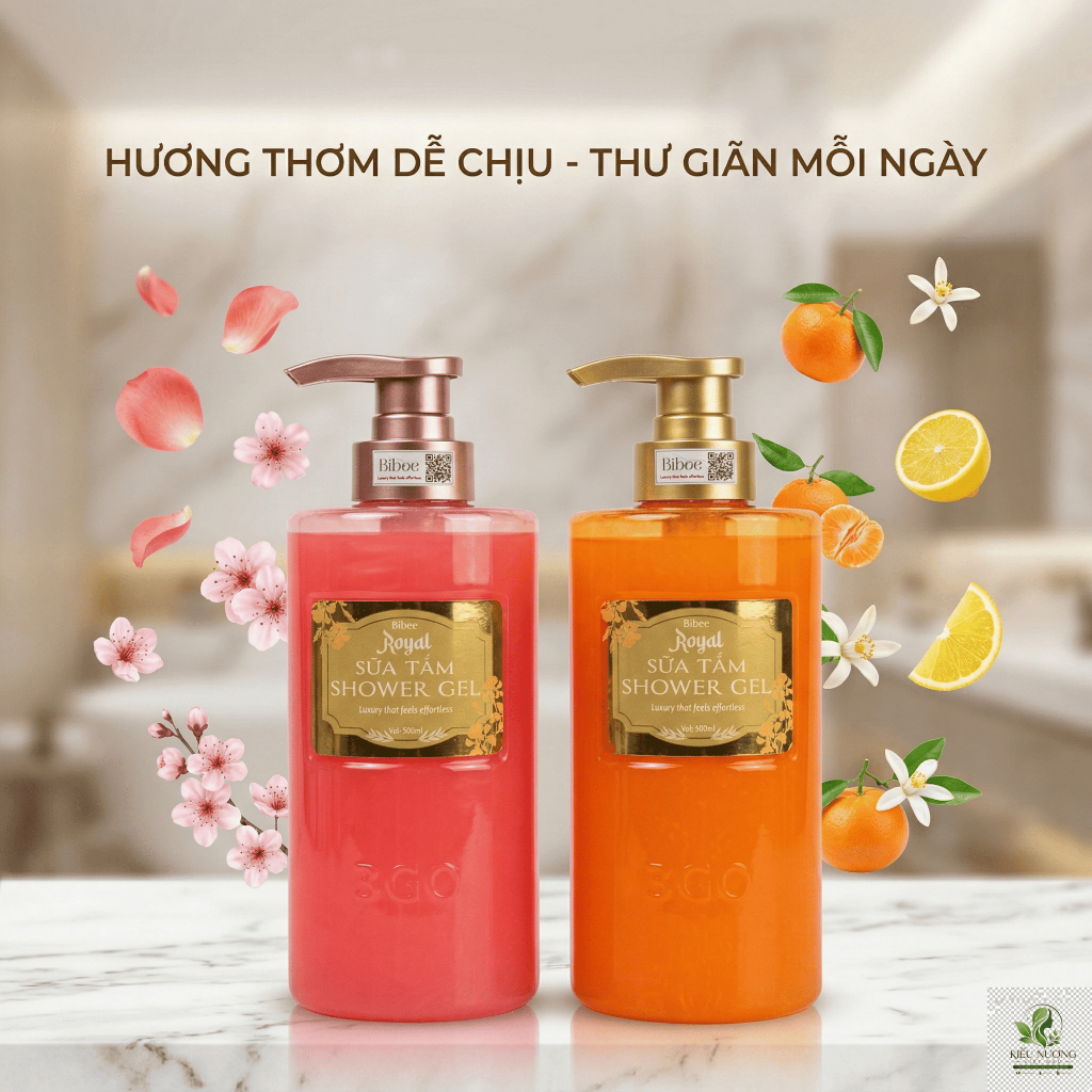 Sữa Tắm Bibee Royal Cao Cấp – Tạo Bọt Mịn, Không Khô Da