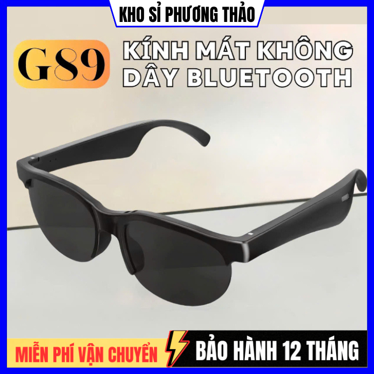 Kính Thông Minh Bluetooth G89 , Âm Thanh Nổi Cấp HiFi , Kính Chống Nước IPX4 , Kinh Thông Minh AI