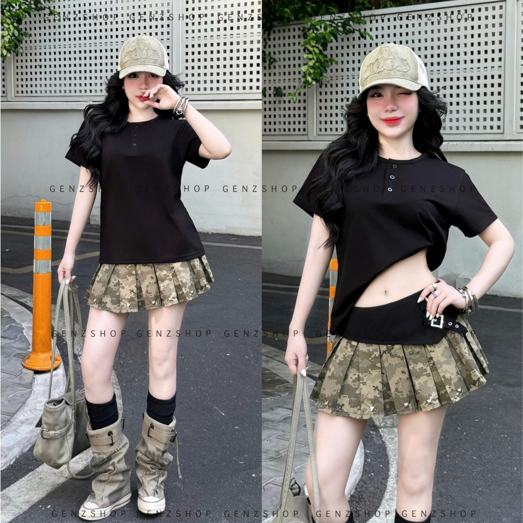 Áo Thun Baby Tee Có CÚC Thanh Lịch BST2026 DỄ PHỐI ĐỒ | BigBuy360 - bigbuy360.vn