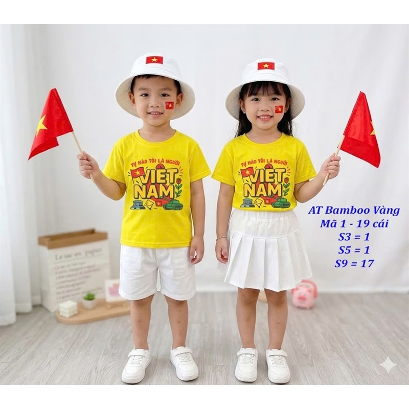 Áo Thun Việt Nam Bé Trai Bé Gái DINOS GTB School – Vải Mát, Nhiều Màu Cho Bé Đi Chơi Lễ