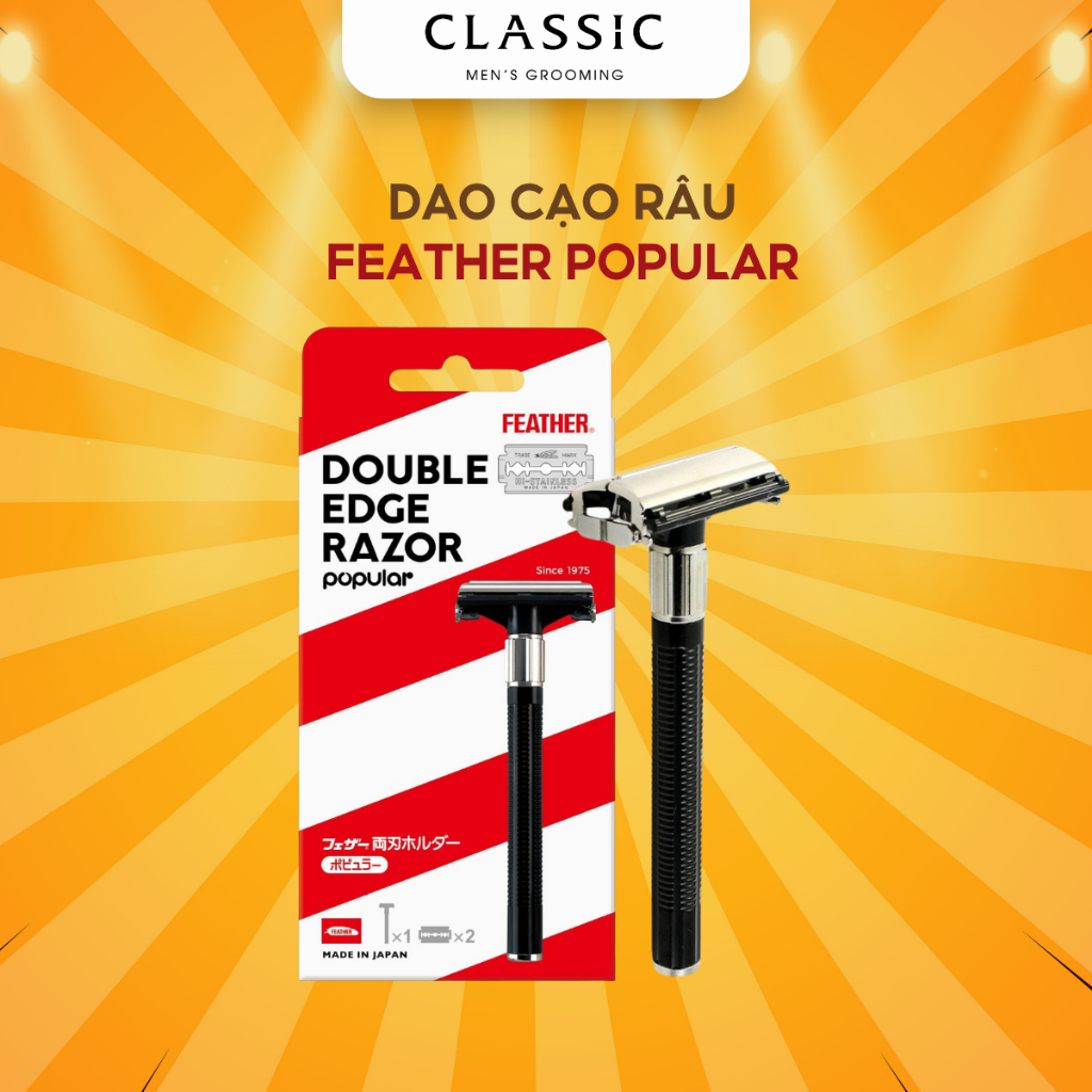 Dao Cạo Râu Feather Double Edge Razor Popular