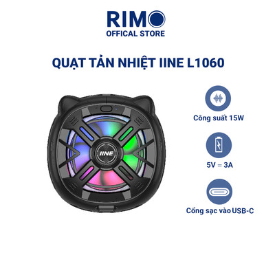Quạt tản nhiệt điện thoại IINE L1060 3 tốc độ đế từ tính kẹp gắn linh hoạt