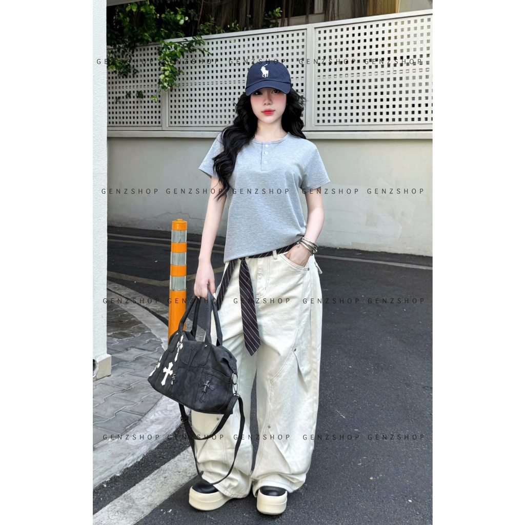 Áo Thun Baby Tee Có CÚC Thanh Lịch BST2026 DỄ PHỐI ĐỒ | BigBuy360 - bigbuy360.vn