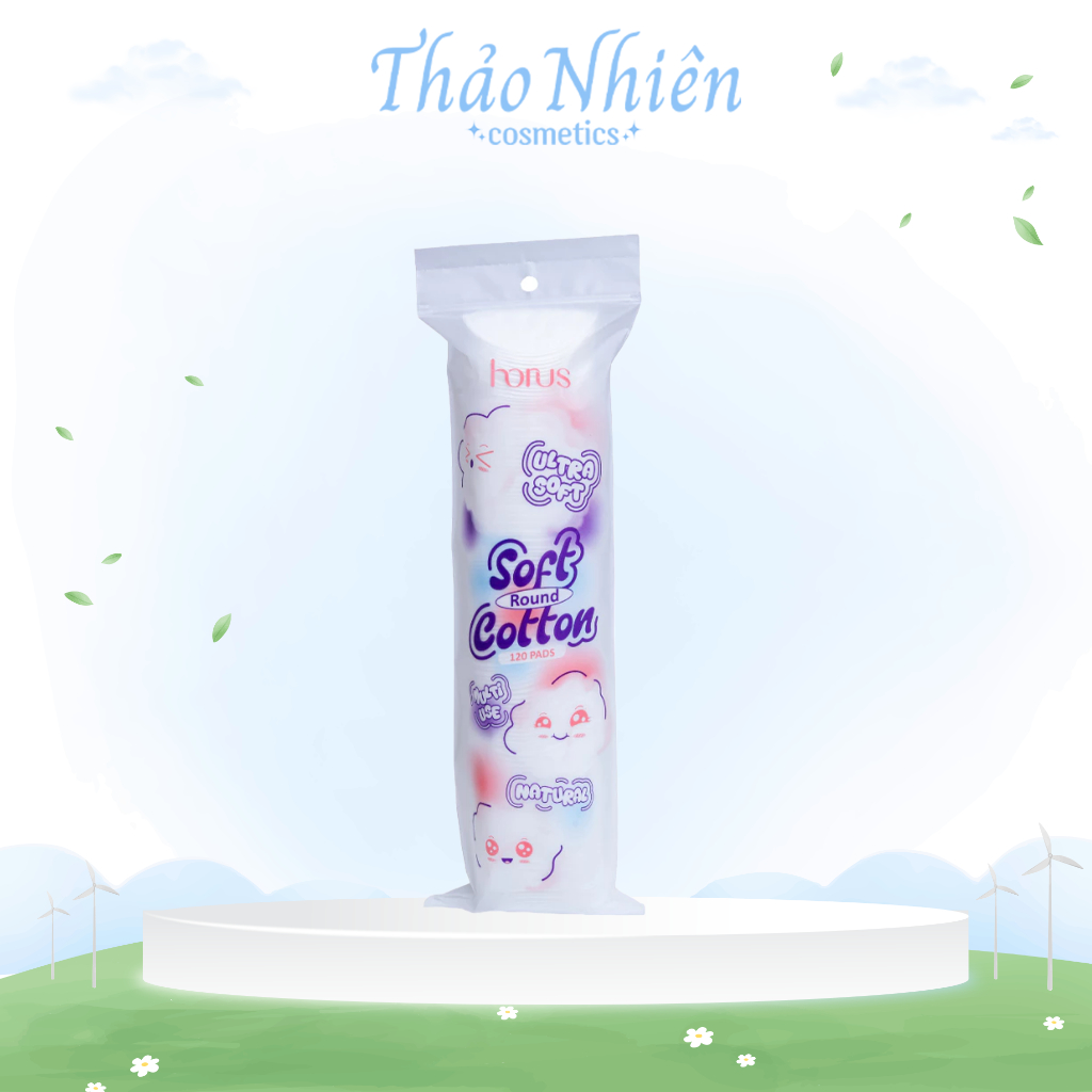 Bông tẩy trang Horus Round Soft Cotton Pads