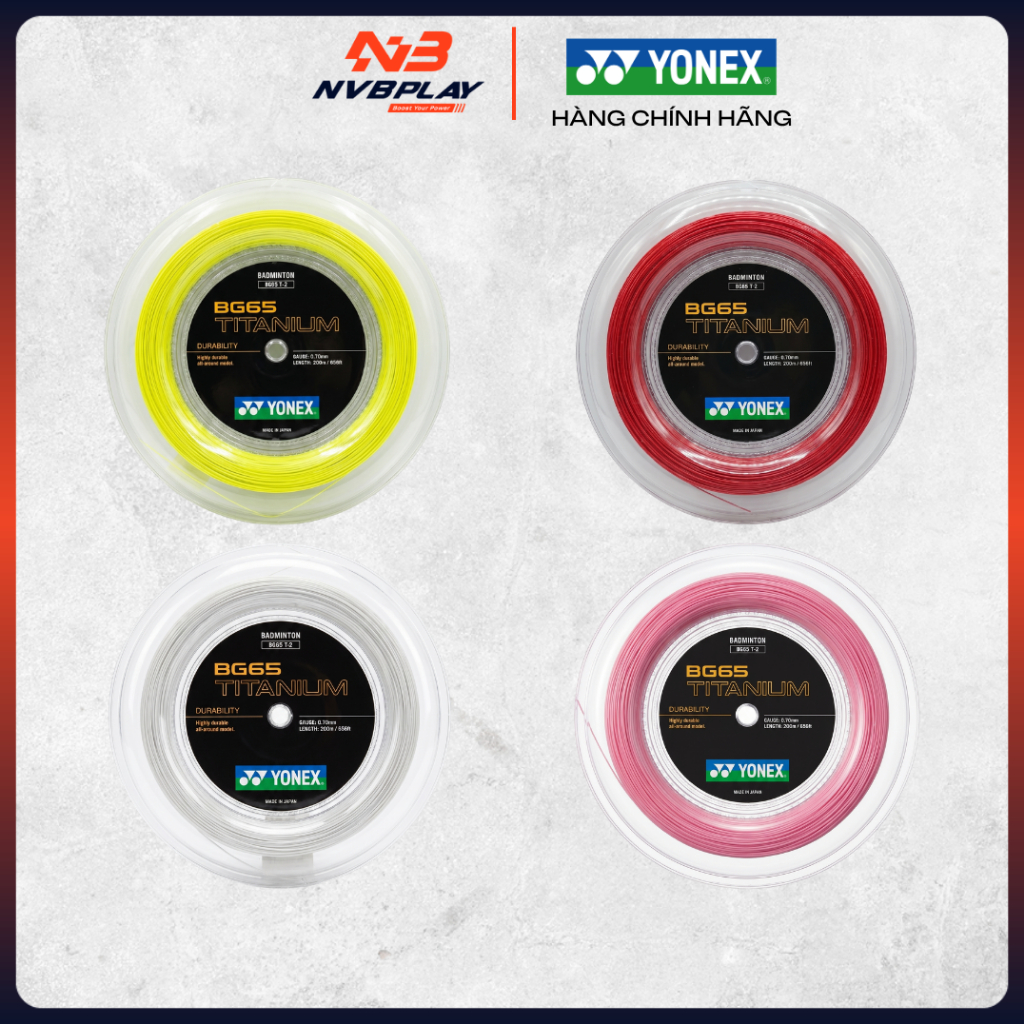 Cuộn Cước Cầu Lông Yonex BG65Ti - Cuộn 200m - Sản Phẩm Chính Hãng