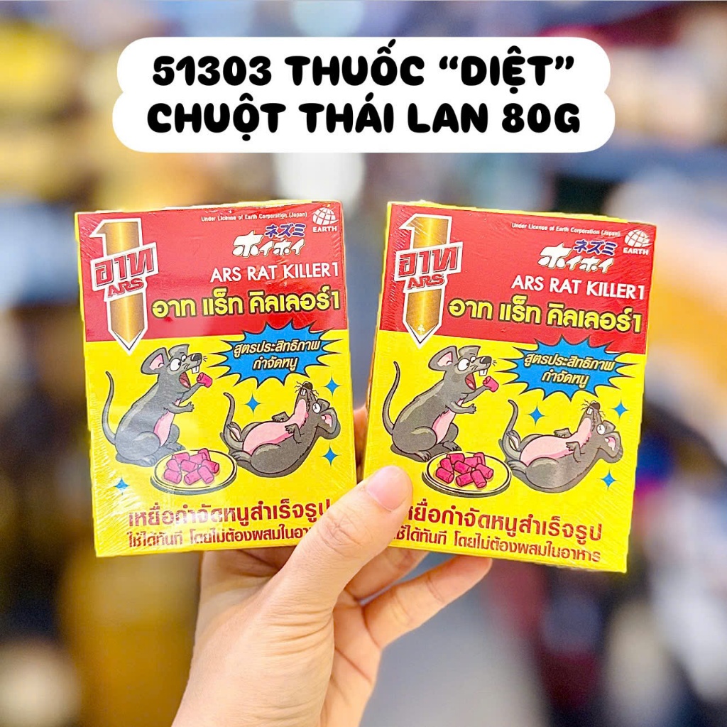 Kẹo diệt chuột ARS Rat Killer Thái Lan 80gr
