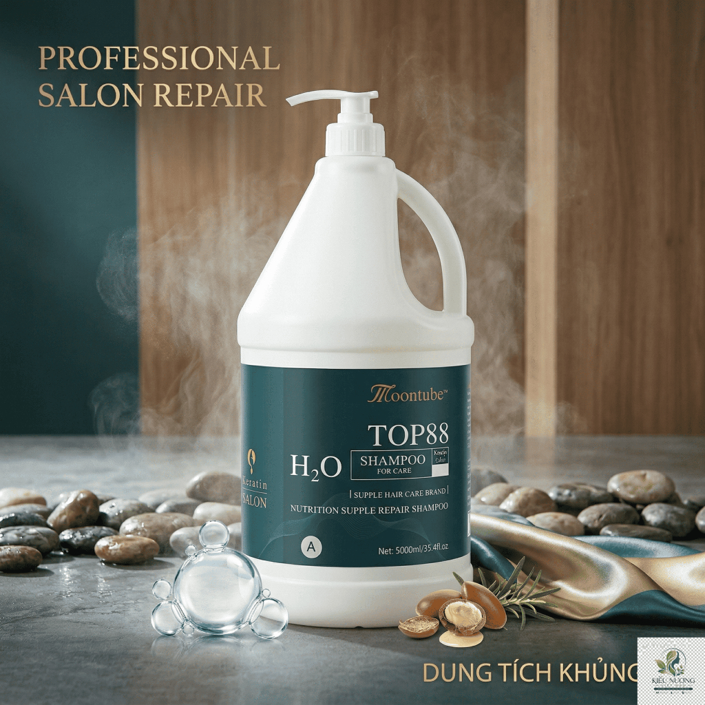 Dầu Gội Phục Hồi Tóc Moontube TOP88 – Làm Sạch Sâu, Dưỡng Tóc Bóng Mượt, Can 5000ml Tiết Kiệm