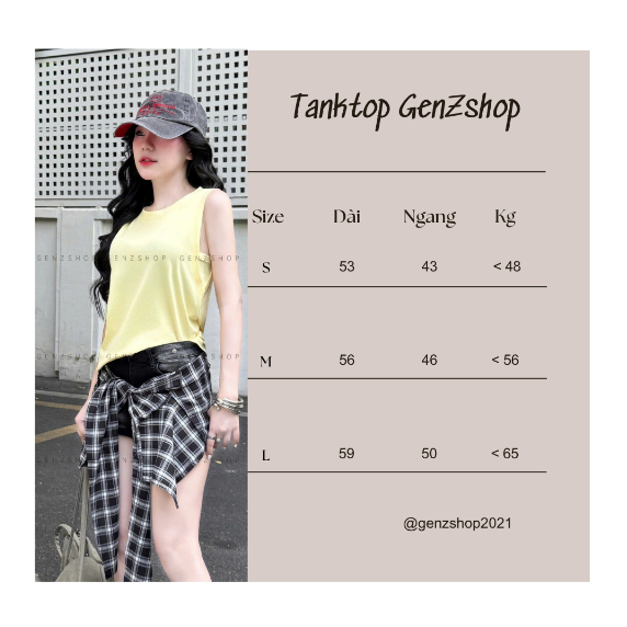 [Genzshop] Tanktop Daily Vibe Thoáng Mát Thoải Mái Mùa Hè | BigBuy360 - bigbuy360.vn