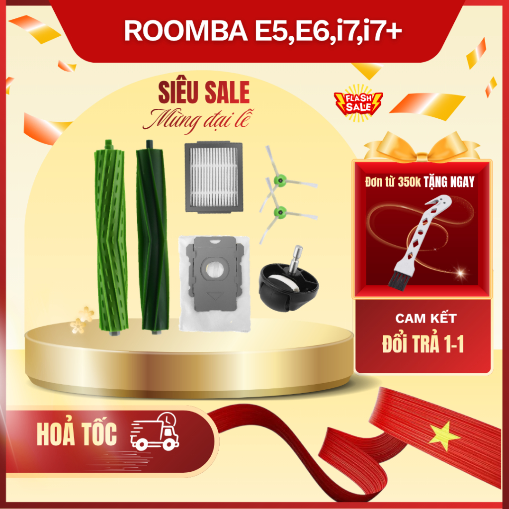 Phụ kiện robot hút bụi tương thích cho IROBOT ROOMBA E5/ E6/ I7/ I7+
