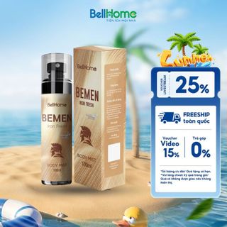 Body Mist cho nam Iron Fresh BellHome 100ml- Khử mùi, Thơm lâu cả ngày dài ngày chỉ với 1 lần xịt