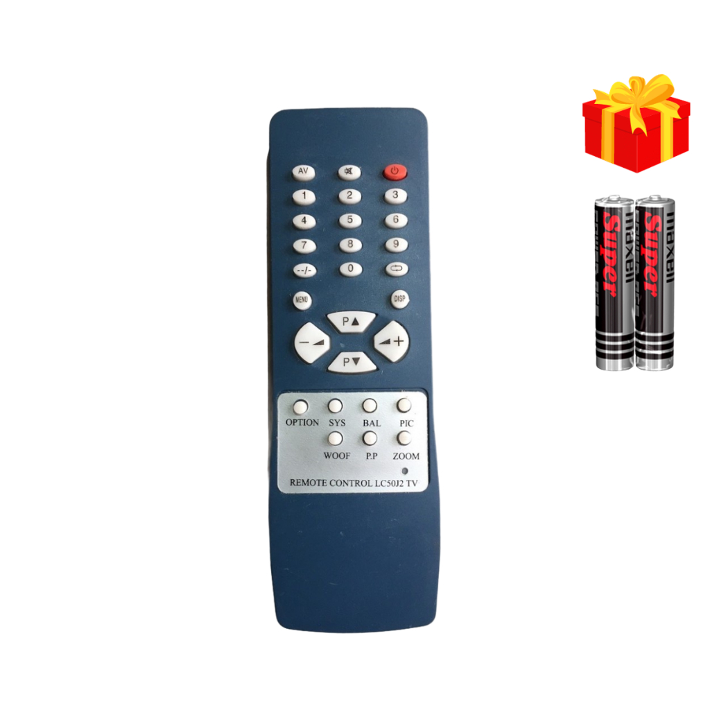 Remote điều khiển tivi CRT LC50J2TV, điều khiển tivi dòng Trung quốc cổ dầy -Tặng pin - ĐT Bích Thuỷ
