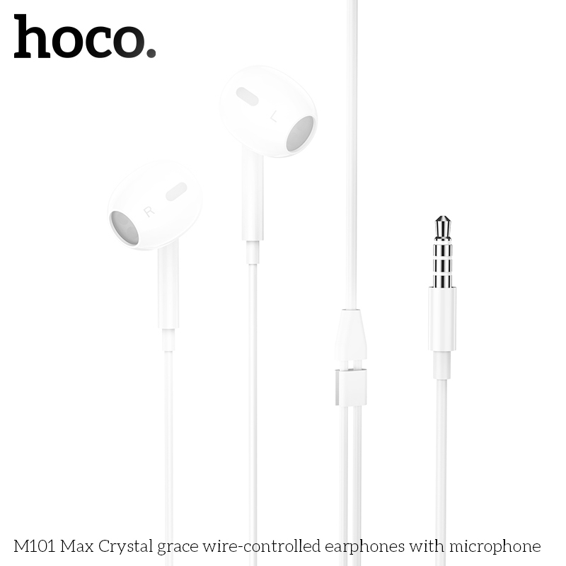 Tai nghe nhét tai Hoco M101 Max cổng 3.5 (Trắng) - Phụ Kiện 1986
