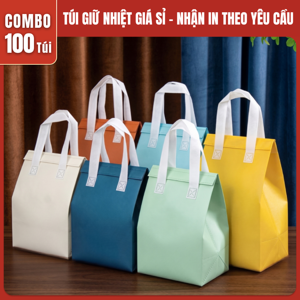 Combo 80 Túi Giữ Nhiệt Tiện Lợi Đựng Đồ Ăn, Bình Nước Đa Năng In Logo Theo Yêu Cầu CX560