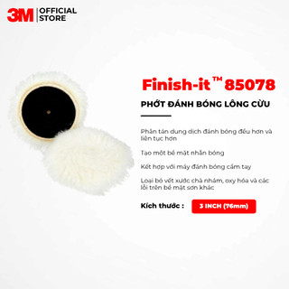 Phớt Đánh Bóng Lông Cừu 3M 85078 Kích Thước 3 Inch 76mm