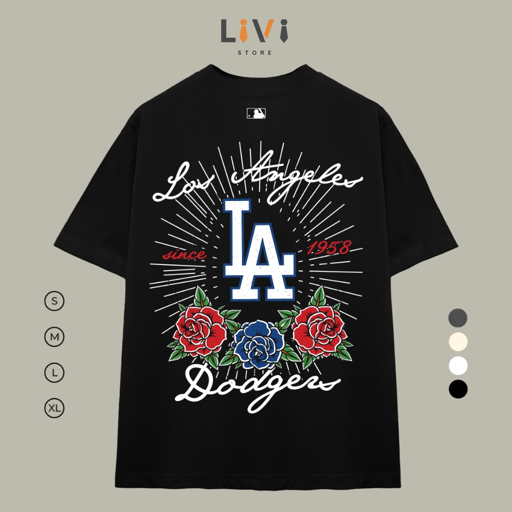 Áo Thun Cotton Los Angeles Roses Form Rộng Unisex LIVI133 - Livi Store