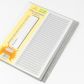 Phân Trang Nhựa A4 Kingstar 15 Số - 24 Chữ - 31 Số Chia File Hồ Sơ Tài Liệu