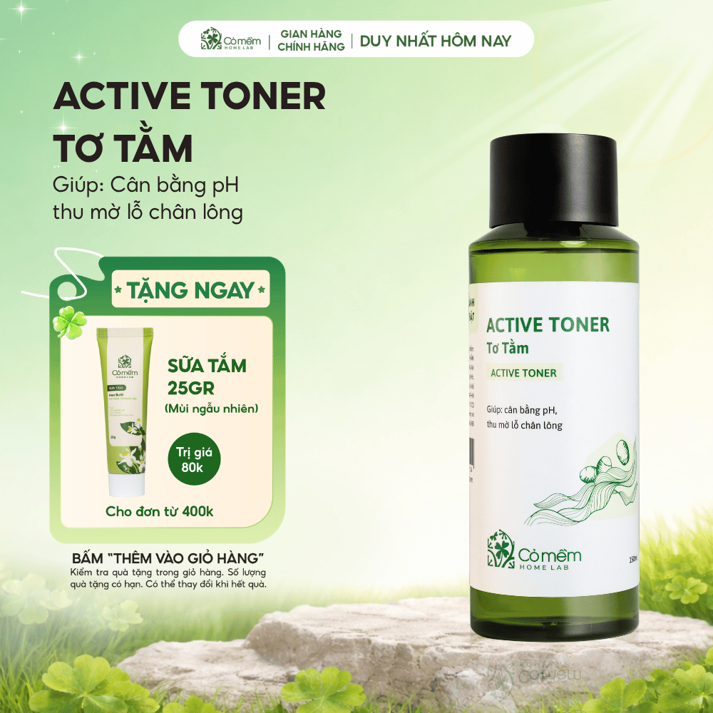 Active Toner Tơ Tằm Dưỡng Ẩm Cho Da Cỏ Mềm 150ml
