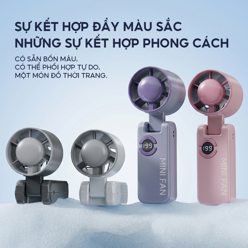 Yodevoe S22 Quạt cầm tay 199 cấp độ có thể điều chỉnh siêu năng lượng gió quạt tích điện mini Bốn màu quạt mini | BigBuy360 - bigbuy360.vn