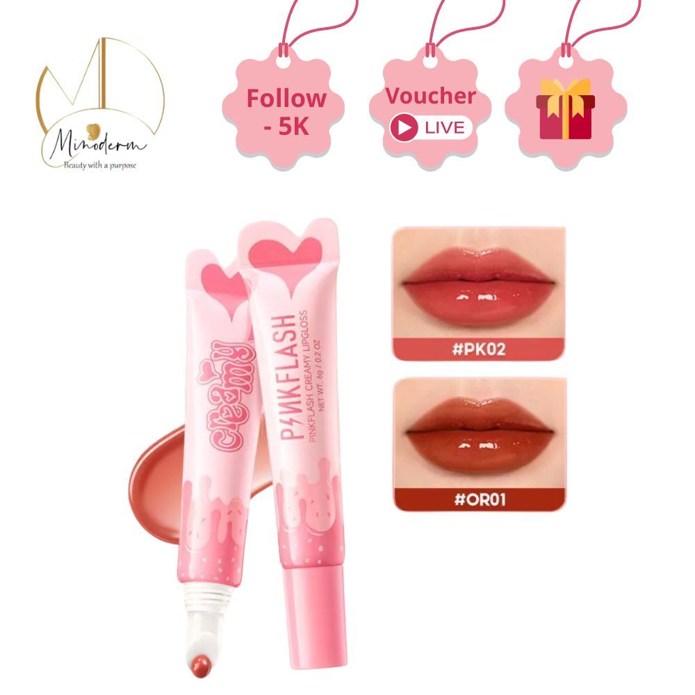 Son PINKFLASH #MyGlossyLips Watery Glow dưỡng ẩm, làm đẹp diện mạo, ngọt ngào và rạng rỡ.