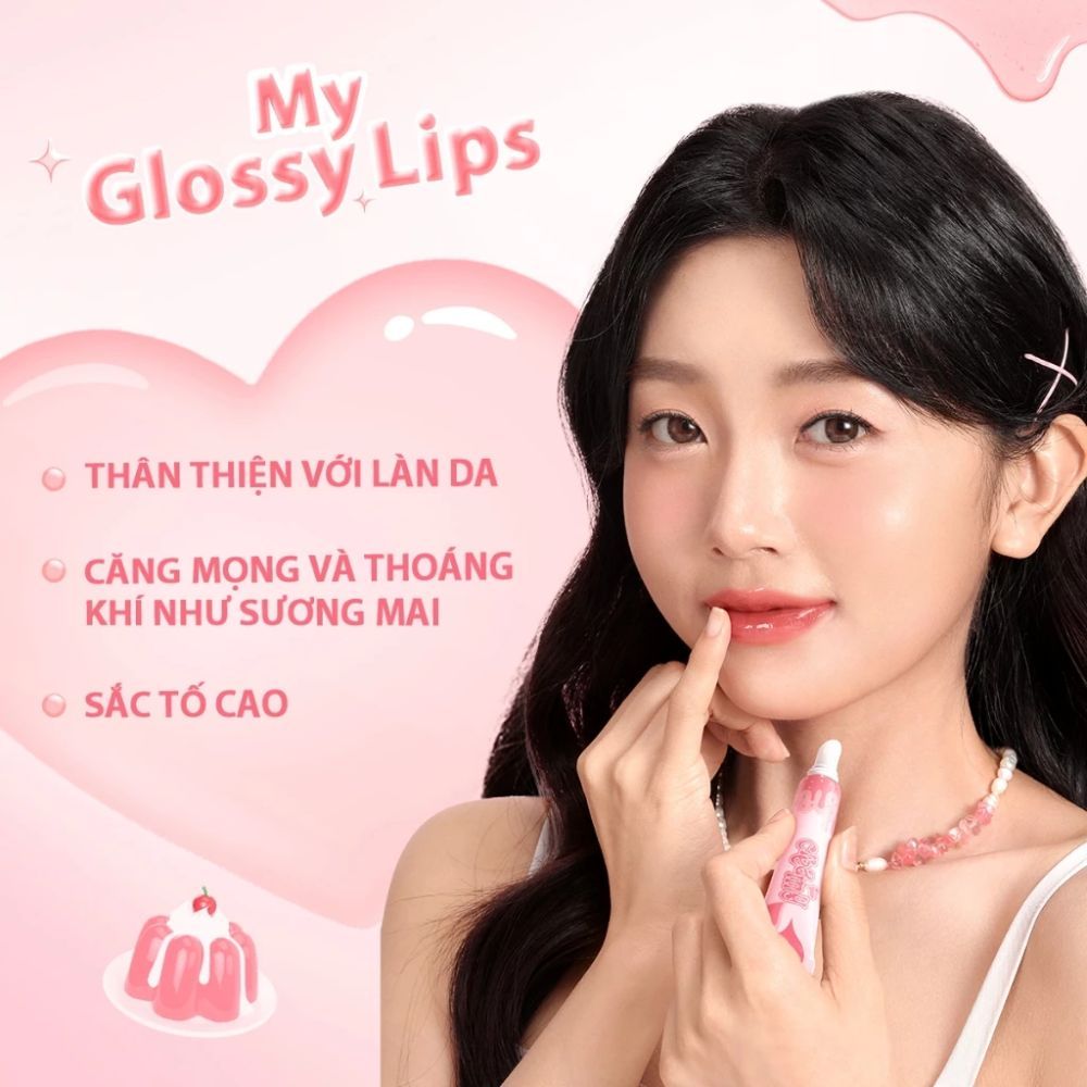 Ảnh 7 của Son PINKFLASH #MyGlossyLips Watery Glow dưỡng ẩm, làm đẹp diện mạo, ngọt ngào và rạng rỡ.