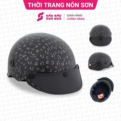 Mũ bảo hiểm lỗ thông gió họa tiết NÓN SƠN chính hãng BMP-ĐN089.1