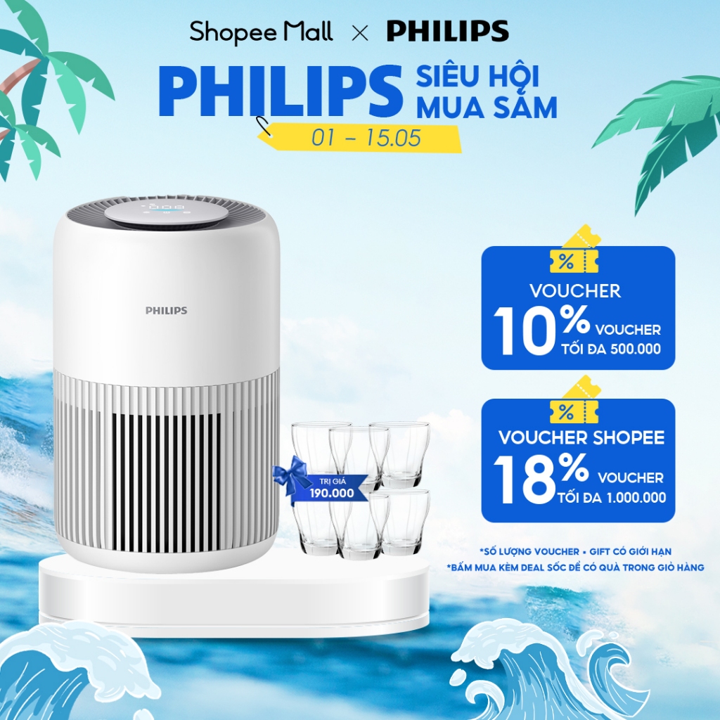Máy Lọc Không Khí Philips AC0950/10 Pureprotect Mini |65m2- - Hàng Chính Hãng