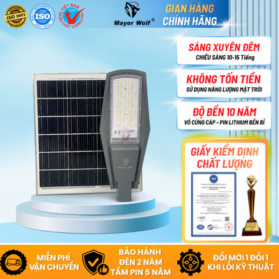 Đèn Công Trình Tấm Năng Lượng Mặt Trời 60W Pin 60000mAh 100 LED 5730 Cảm Biến Ánh Sáng Chiếu Sáng Sân Vườn Công Trình
