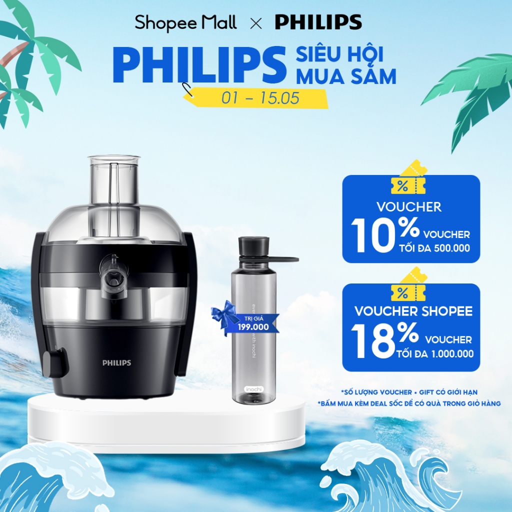 Máy ép trái cây Philips HR1832/00 | 500W Hàng Chính Hãng