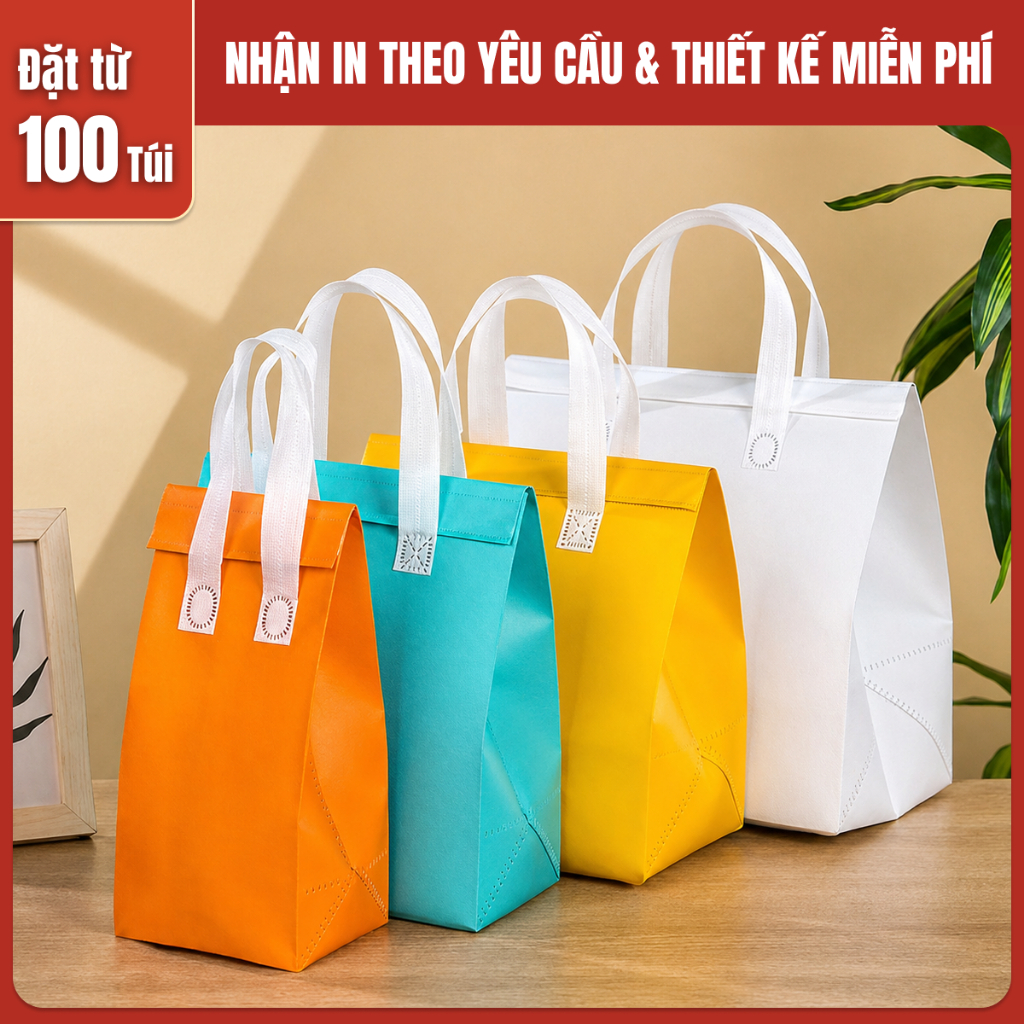 Túi Giữ Nhiệt Vải Không Dệt Đựng Hộp Cơm Đồ Ăn Bình Nước Túi Đa Năng Đi Làm Đi Học Picnic CX560