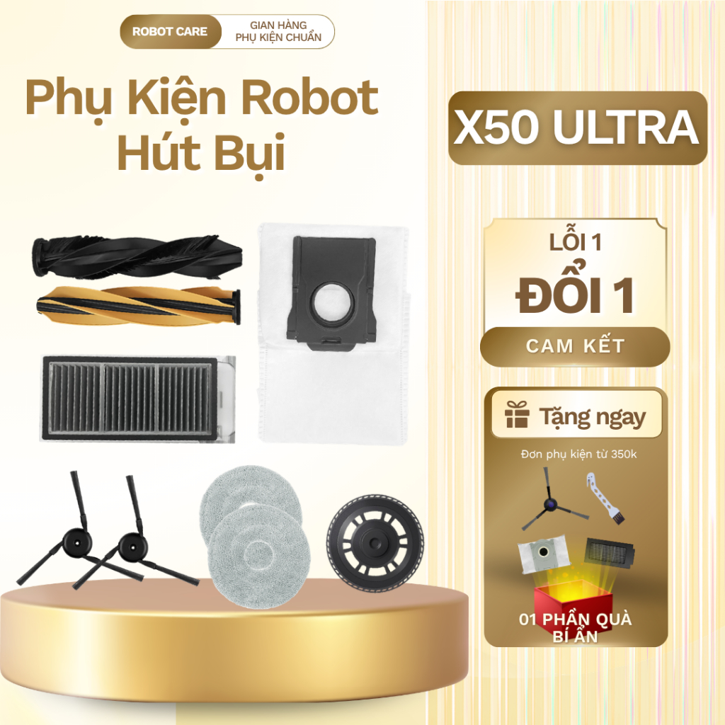 Phụ kiện tương thích cho Dreame X50 Ultra - Phụ kiện thay thế robot hút bụi Dreame X50 Ultra