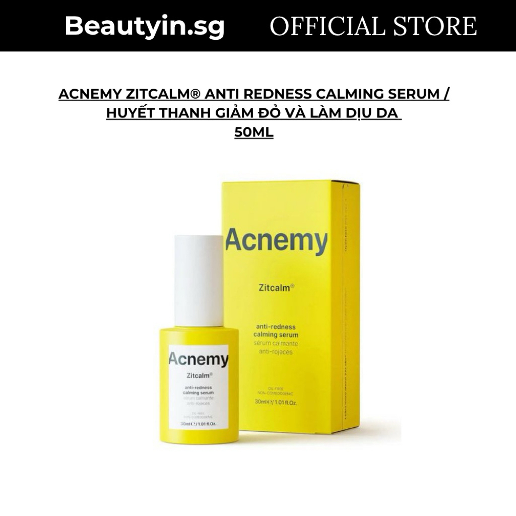 (Hàng Cty) ACNEMY ZITCALM® ANTI REDNESS CALMING SERUM / HUYẾT THANH GIẢM ĐỎ VÀ LÀM DỊU DA