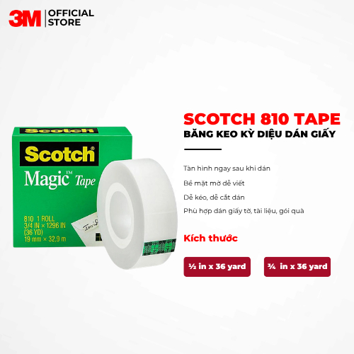 Băng Keo Kỳ Diệu Dán Giấy 3M Scotch 810