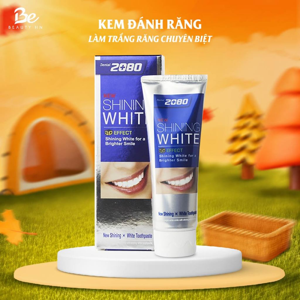 Kem đánh răng 2080 Shining White 3D Effect Hàn Quốc làm trắng răng chuyên biệt 100g
