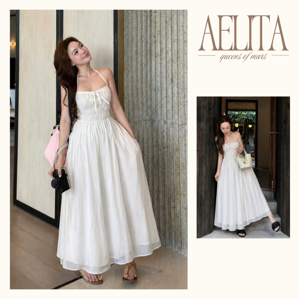 Đầm hai dây nữ dáng maxi ôm dáng vừa vặn thoải mái đi chơi đi biển AELITA - TR27
