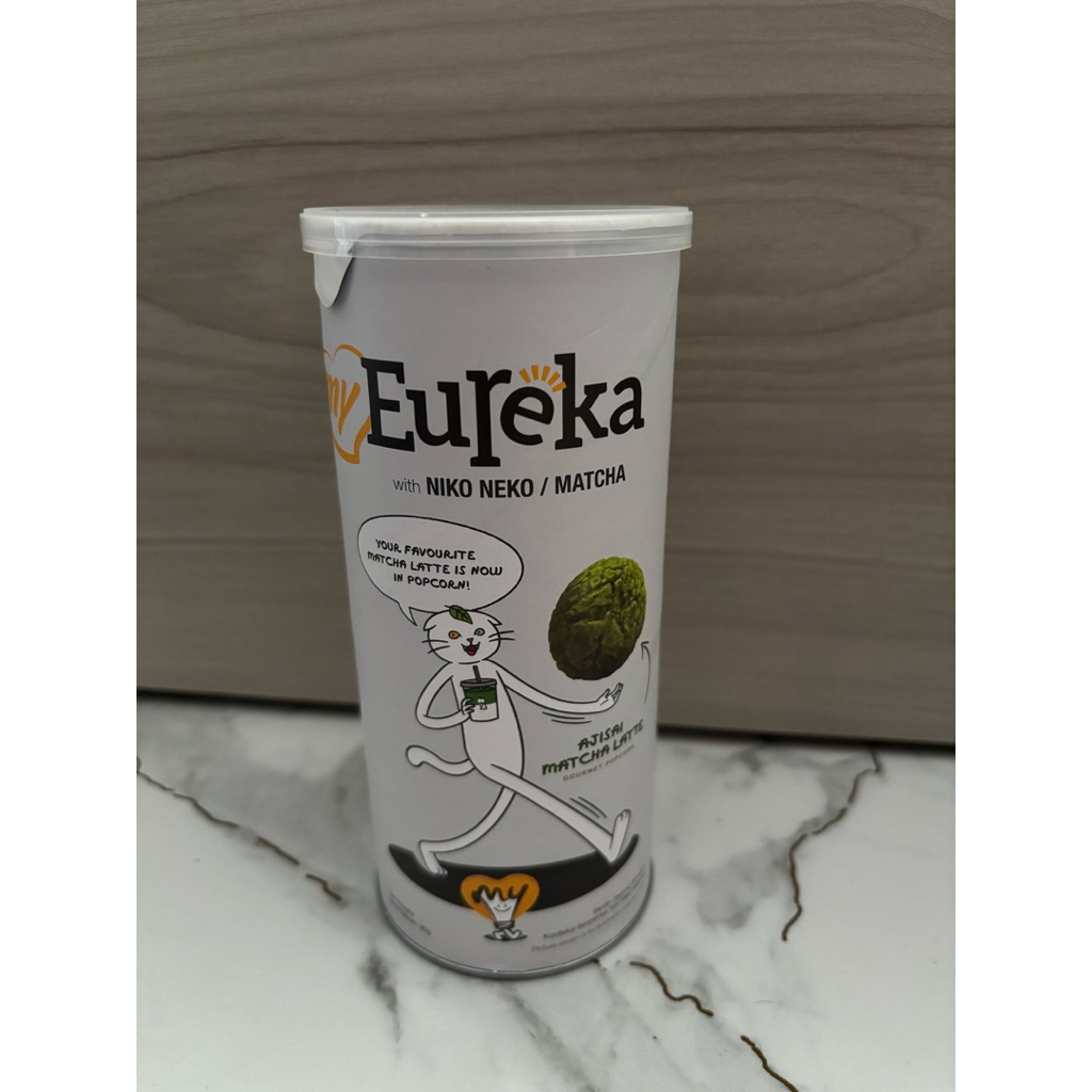 Bắp rang bơ Eureka Malaysia vị Matcha Latte Niko Neko – Lon 90g