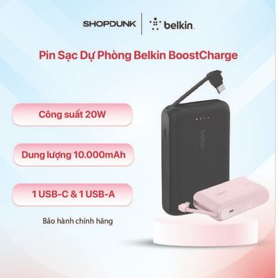 Pin Sạc Dự Phòng Belkin BoostCharge 10.000mAh 20W PD