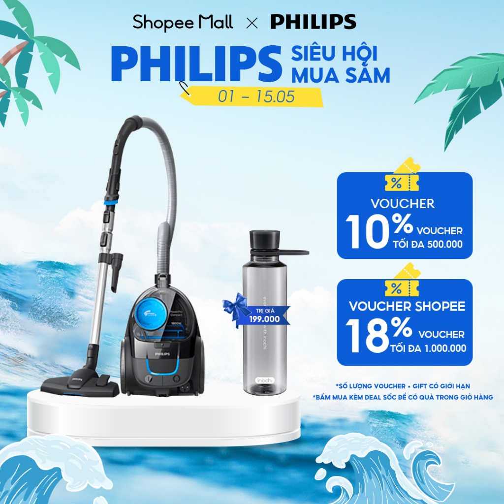 Máy Hút Bụi Philips FC9350/01 Hộc PowerCyclone 5 - Hàng Chính Hãng