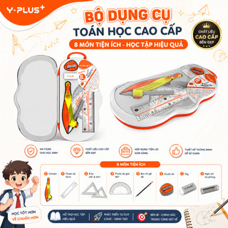[Xả kho - YP] Bộ dụng cụ toán học 9 món cao cấp SCHOLAR | Y.Plus MS190100, MS190200