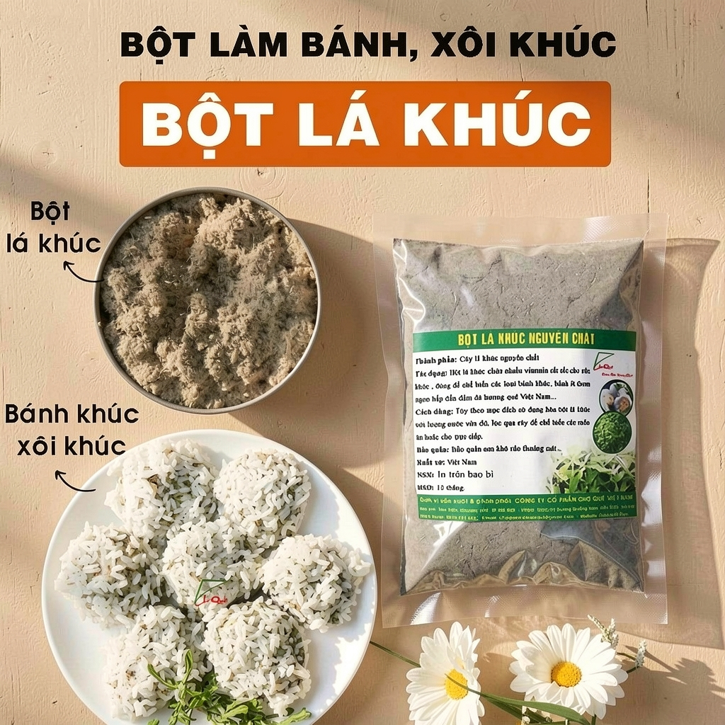 Bột Lá Khúc/Bột Bánh khúc/Bột Rau Khúc Nguyên Chất 100% làm bánh khúc chuẩn vị