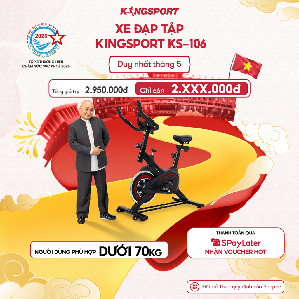 Xe đạp tập KingSport KS-106 - Vóc dáng hoàn hảo tại gia
