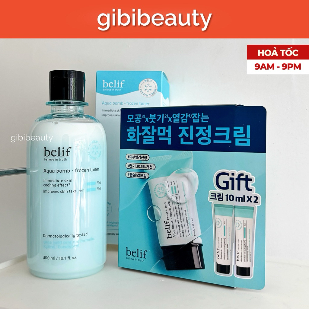Kem dưỡng ẩm/Toner BELIF Aqua Bomb Frozen Cream