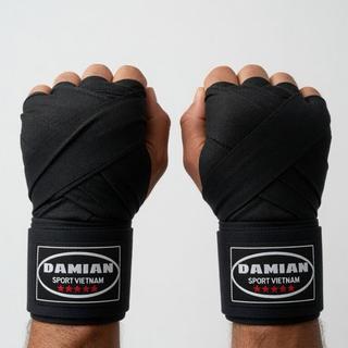 Băng Quấn Tay Damian Sport - Cotton Co Giãn Nhẹ, Dài 3m/5m, Tập Võ Boxing/Muay/MMA/Võ Cổ Truyền,…