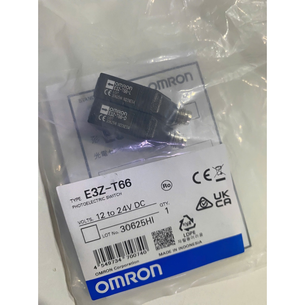 CHÍNH HÃNG Cảm biến quang Omron E3Z-T66 E3Z-T66-D E3Z-T66-L, NPN thu phát riêng,Sn 15m, kết nối M8 -